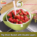 2-in-1 Produce Washing Bowl for Greens, Veg & Fruit
