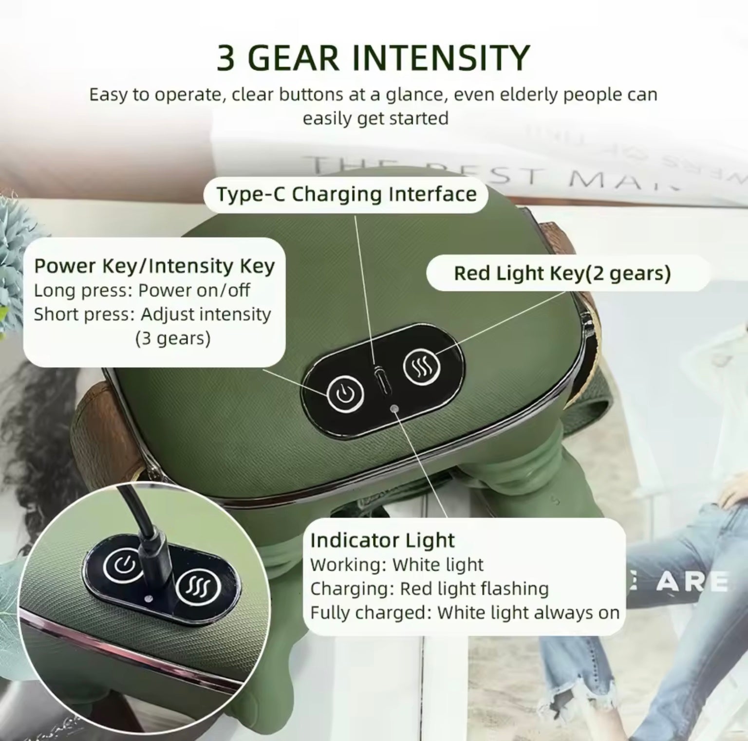 Portable Electric Neck & Shoulder Massager – Deep Relief at Home